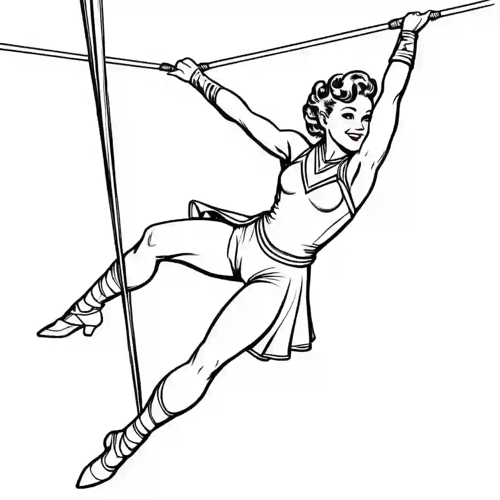 Trapeze Artist coloring pages